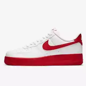 Nike Air Force 1 '07 Low White University Red CK7663-102 Mens Size 12 - Picture 1 of 6