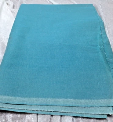 1 Yard Teal Cotton Blend Upholstery Fabric 60" Wide Pillows Sewing - Image 1 of 4