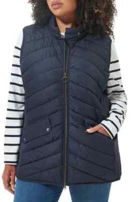 Barbour Cavalry Quilted Stretch Vest In Dark Navy. Size 2X - Image 1 of 4