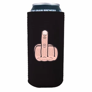 Middle Finger Funny 16 oz. Neoprene Can Coolie; Beer, Drink, Cozy - Picture 1 of 16
