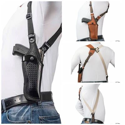 Vertical Shoulder Leather Holster Fits Walther PPX 9mm, .40 S&W - Image 1 of 4