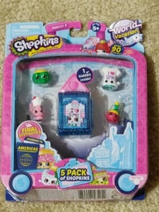 SHOPKINS SEASON 8 WORLD VACATION NEXT STOP AMERICAS 5 PACK LIMITED RELEASE HTF - Picture 1 of 1