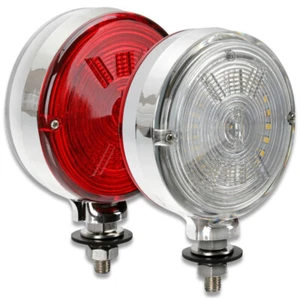 2x LED Luci di Posizione Limitazione Rosso Bianco Bus Camion Specchio 24V 12V E - Foto 1 di 6
