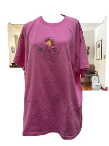 Pink Summer Fun Beach T Shirt Size XL - Picture 1 of 8