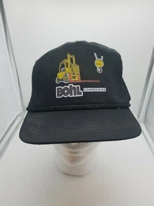 Bohl Companies Baseball Cap Trucker Hat Forklifts Cranes Adjustable Size Black  - Picture 1 of 4
