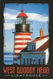 Postal Maine West Quoddy Head Lighthouse Bay Fundy Lubec Condado de Washington Como nueva sin usar - Imagen 1 de 1