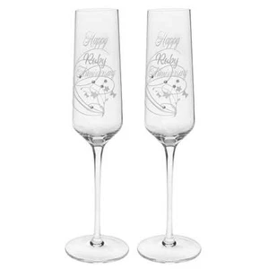 Shudehill Giftware Rush Ruby Anniversary Flutes Pair 343821 - Picture 1 of 1