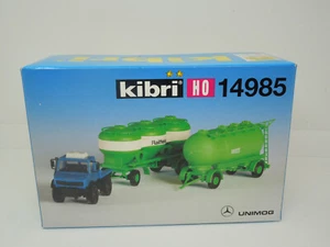 Kibri H0 14985 MB Unimog mit 2 Siloanhängern Raiffeisen - Neu - Bild 1 von 1