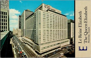 Postal Queen Elizabeth Hotel Montreal Quebec Canadá Cromo Sin Publicar - Imagen 1 de 2