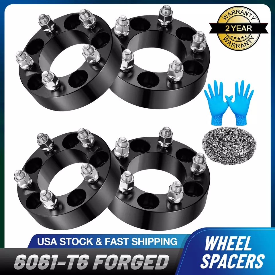 4PC 1.5 Inch 5x4.5 5x114.3 Wheel Spacers 1/2"x20 for Ford Taurus 2010-2014 - Image 1 of 4
