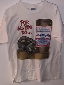1995 BUDWEISER "For All You Do ... This BUD's For You" BEER Large Shirt (7-7) - Picture 1 of 14