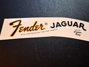 Fender Jaguar Waterslide Headstock Decal 70s Style Ultra-hi-res NEW Non-Metallic - Imagen 1 de 1