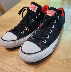 Women's HALLOWEEN CONVERSE ALL STAR Chuck Taylor - Black Shoes Size 10 - Picture 1 of 7