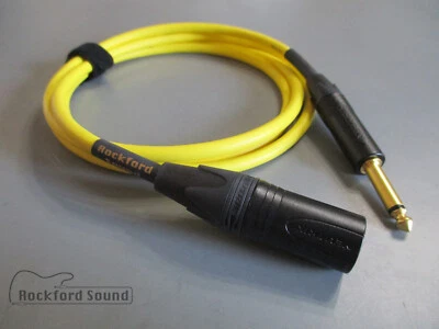 Mogami W2549 Yellow | Gold Neutrik XLR Male to 1/4" TS | Unbalanced Cable - Image 1 of 3