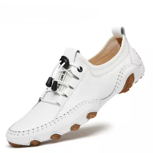 Zapatos informales de cuero genuino para hombre al aire libre zapatillas transpirables zapatos para conducir - Imagen 1 de 23