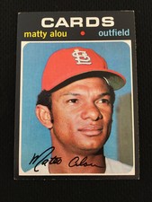 MATTY ALOU 1971 TOPPS HIGH # 720 ST LOUIS CARDINALS BASEBALL CARD