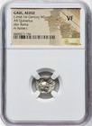 Połowa I wieku p.n.e. celtycki GAUL AEDUI Srebrny Quinarius Roma/Koń NGC VF