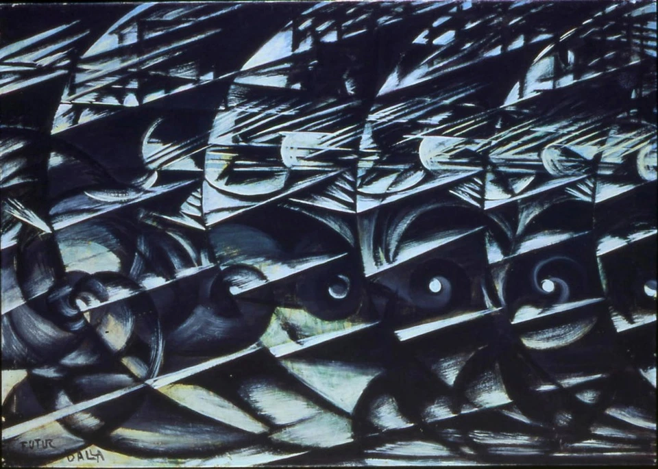 Abstract Speed, The Car Passed by Giacomo Balla, Circa 1913 – Futurist Art Print - Image 1 of 1