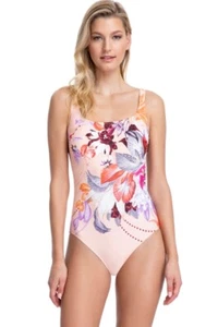 GOTTEX Collection Paradise Peach Square Neck One Piece Swimsuit (size 14) - Picture 1 of 7