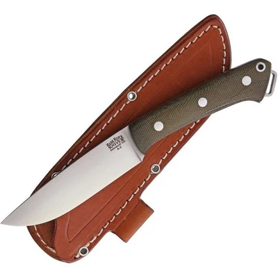 Bark River Fox River Fixed Knife 4" A2 Tool Steel Blade Black Micarta Handle - Image 1 of 3