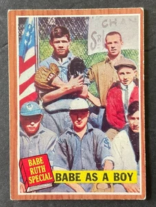 Topps Baseball 1962 = #135 Babe Ruth Special = Babe As A Boy - Imagen 1 de 4