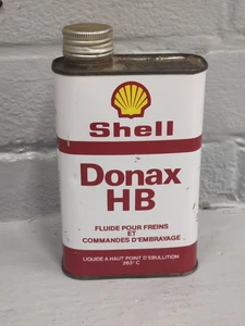 Vintage French Shell Donax HB, Brake Fluid, 0.5 Litre Tin / Can Empty SH54 - Picture 1 of 8