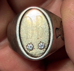 Anello Lipton Tea Vintage Commemorativo CTO Oro/Argento Servizio Dipendenti Diamante - Foto 1 di 17