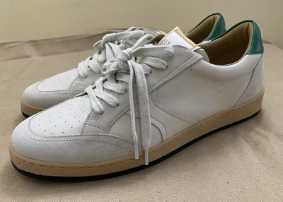 Prismo Steve Madden Hombre Cuero Tenis Zapato Bajo Verde Blanco 12 Nuevo Foto 1 de 4