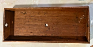 Bandeja organizadora antigua de roble patinado construcción cola de milano 14,5 x 6 x 2 pulgadas - Imagen 1 de 6