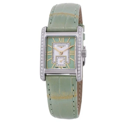 Longines Mini Dolcevita Quartz Diamond Green Dial Ladies Watch L5.200.0.05.2 - Image 1 of 4