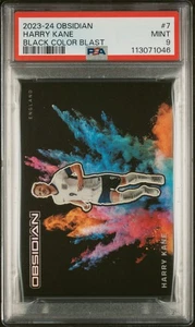 2023 Panini Ossidiana Colore Nero Blast Harry Kane #7 Inserto PSA 9 SP Inghilterra - Foto 1 di 2