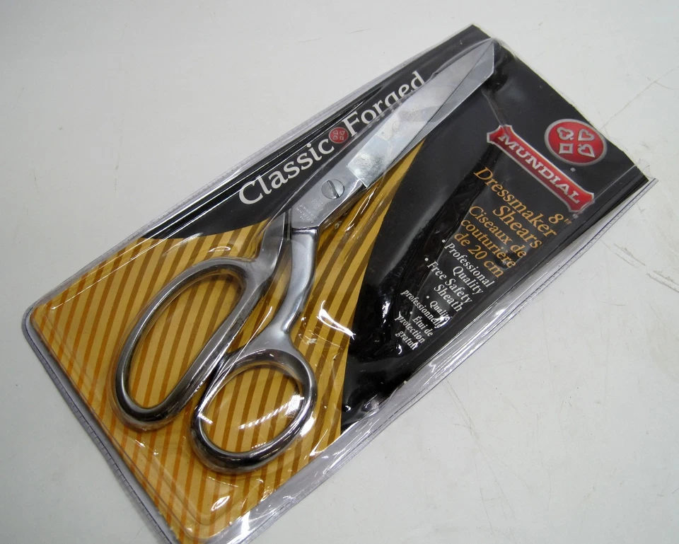 Mundial Classic Forged 870-8 8" Chrome Dressmaker Shears Trimmers Scissors LH - Image 1 of 3