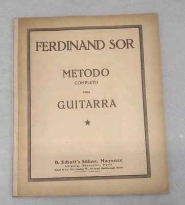 Ferdinand Sor Method For Guitar Book 31 Lessons Classical Spanish Vtg Guitarra - Image 1 of 4