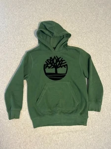TIMBERLAND Hooded Sweatshirt Green Youth Medium/ Size 10-12. Super Soft - Picture 1 of 8
