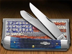 Case xx Trapper Knife Rogers Corn Cob Jigged Blue Bone Pocket 02800 - Picture 1 of 4