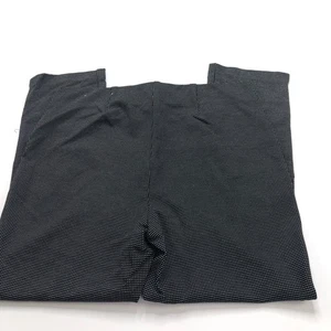 Chico's 1P Petite (Fit 32W 25L) Mid Rise Elastic Knit Pull On Pants Check Black - Picture 1 of 10