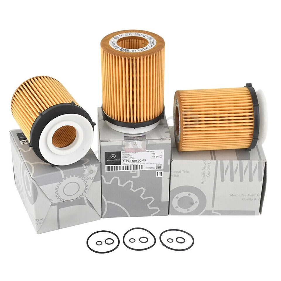 3X Mercedes-Benzm Engine Oil Filter A2701800109 For A C E CLA GLA GLB GLC GLE US - Image 1 of 4