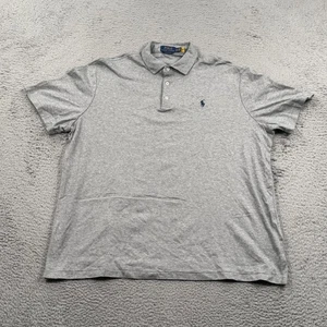 Polo Ralph Lauren Shirt Mens 2XL Grey Classic Fit Polo Short Sleeve Cotton Logo - Picture 1 of 12