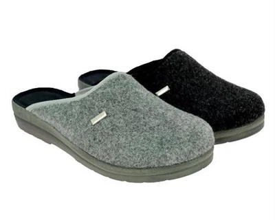 EMECO Herren Haus Schuhe winter pantoffeln PU-sohle Hausschuhe Pantoffel Filz