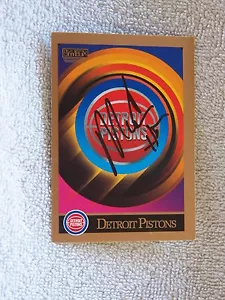 Carta Skybox Detroit Pistons Michael Cooper firmata 1990 auto - Foto 1 di 1