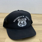 Black Route 66 Shamrock Texas Snapback Hat Cap Truckers Mesh Vintage Cool Ratrod