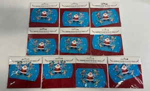 Handmade Holiday Pop-up Gift Card Envelope NEW 10-PACK Santa and Reindeer NEW - Picture 1 of 13