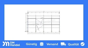 Gerüst 66,82qm Fassadengerüst Durchstieg 2,57m Baugerüst NEUWARE! AH=6,5m - Bild 1 von 4