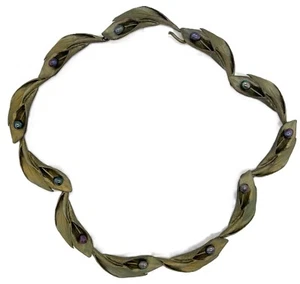 Michael Michaud Hosta Tahitian Pearl All Round Choker Collar Statement Necklace - Picture 1 of 5