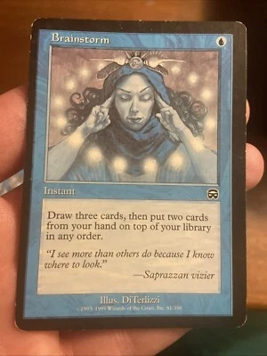 Brainstorm MTG Alter/Altered Art Mercadian Masques Minor Miscut - Image 1 of 2