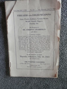 FIREARMS AND EDGED WEAPONS Auction Catalog #331 July 1924 The Walpole Galleries - Picture 1 of 4