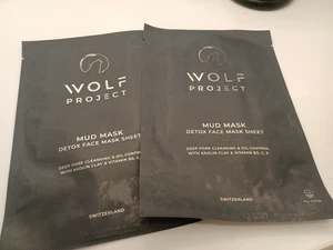Wolf Project Schlammmaske Detox 2 Gesichtsmaske Blatt porentiefe Reinigung (2 Packungen) - Bild 1 von 4