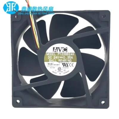 AVC P1238B24H 12038 DC24V 0.35A 12CM 4-Wire Inverter Dual Ball Cooling Fan - Image 1 of 4