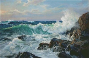 Counted Cross Stitch Kit Needlework Craft Embroidery DIY- Waves Crashing 2 - Picture 1 of 6