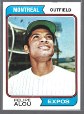 Felipe Alou Montreal Expos 1974 Topps Baseball Card #485 (SET BREAK)